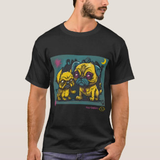 Camiseta Arte de grafiti de pug y hombre lobo 4