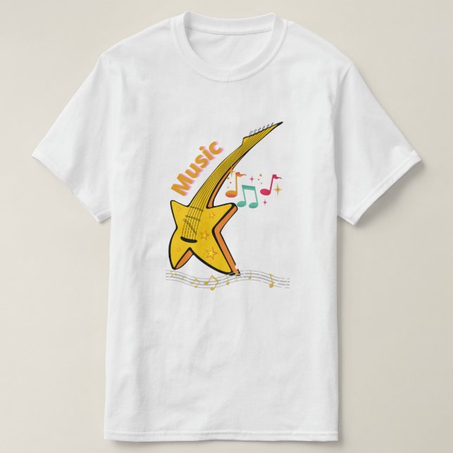 Camiseta Arte de guitarra (Diseño del anverso)