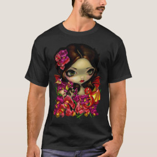 Camiseta Arte de hadas de la flor de la fantasía del dragón