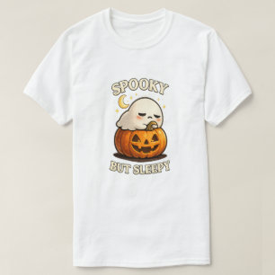 Camiseta Arte de Halloween de calabaza fantasma lindo pero 