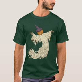 Camiseta Arte de Halloween del Fantasma con Cabeza de Calab