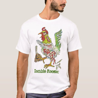 Camiseta Arte de Halloween del pollo del gallo del zombi