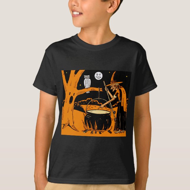 Camiseta Arte de Halloween del vintage (Anverso)