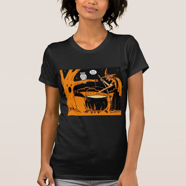 Camiseta Arte de Halloween del vintage (Anverso)