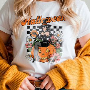 Camiseta Arte de Halloween retro de brujas de plumas - Cala