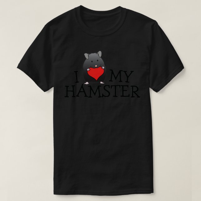 Camiseta Arte de Hamster de oso negro sirio (Diseño del anverso)