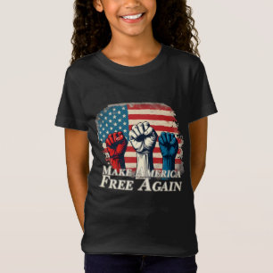 Camiseta Arte de Haz América Libre de Nuevo