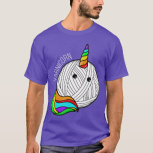Camiseta Arte de hilo divertido Unicornio Cuerno de hilo ga