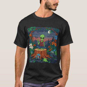 Camiseta Arte de hongo de alienígena psicodélico de tronco