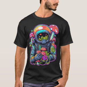 Camiseta Arte de hongo de astronauta retro trippy Festival