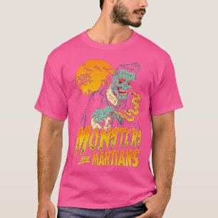 Camiseta Arte de horror - Logo de Monsters Martians - Psico