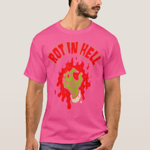 Camiseta Arte de Horror - Zombie Mano Rot In Hell - Psychob