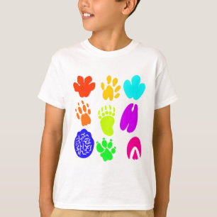 Camiseta Arte de huellas de animales