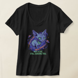 Camiseta Arte de humor de gato Sphynx alienígena