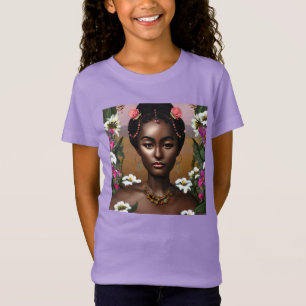 Camiseta Arte de IA de Belleza Afroamericana
