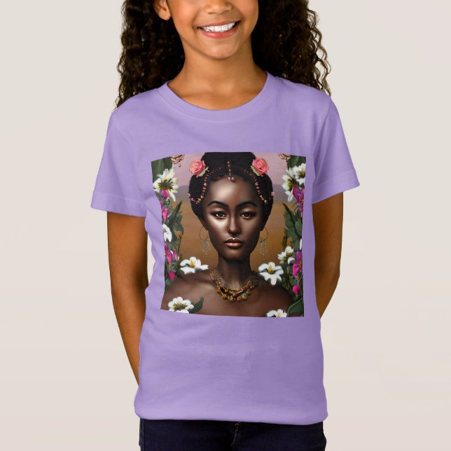 Camiseta Arte de IA de belleza afroamericano (Anverso)