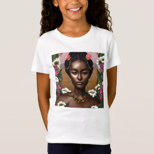 Camiseta Arte de IA de belleza afroamericano