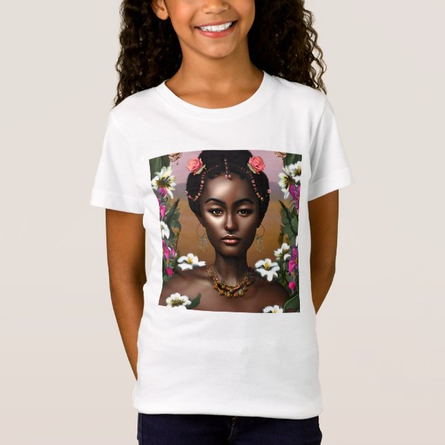 Camiseta Arte de IA de belleza afroamericano (Anverso)