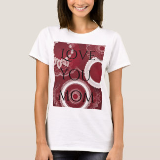 Camiseta Arte de IA floral rojo oscuro