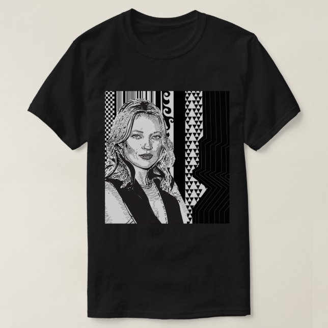 Camiseta Arte de iconos de Kate Moss (Diseño del anverso)