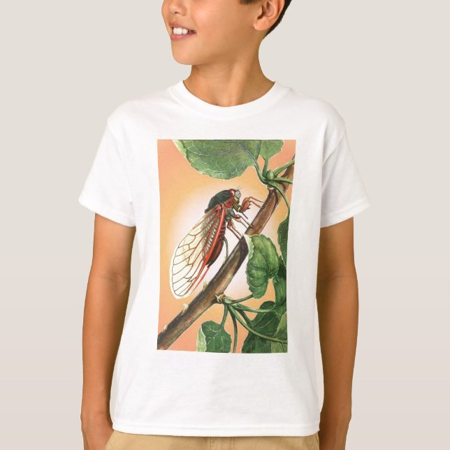 Camiseta Arte de Ilustracion de insectos Cicada (Anverso)