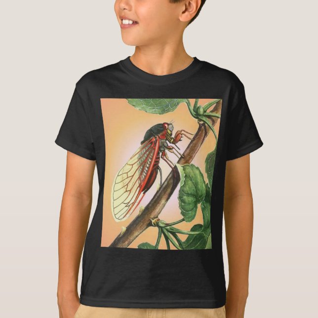 Camiseta Arte de Ilustracion de insectos Cicada (Anverso)