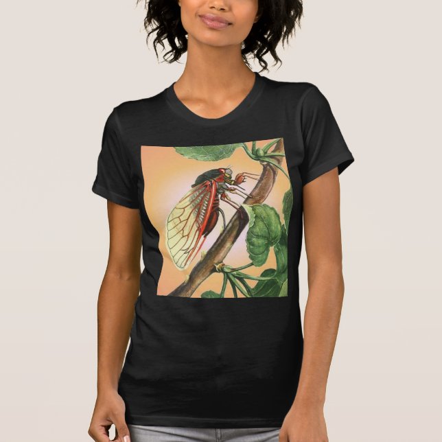 Camiseta Arte de Ilustracion de insectos Cicada (Anverso)