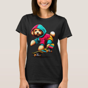 Camiseta Arte de ilustración de perro caniche de juguete sk