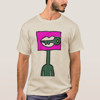Camiseta Arte de Ilustración Neo Retro Silencio Bloqueado