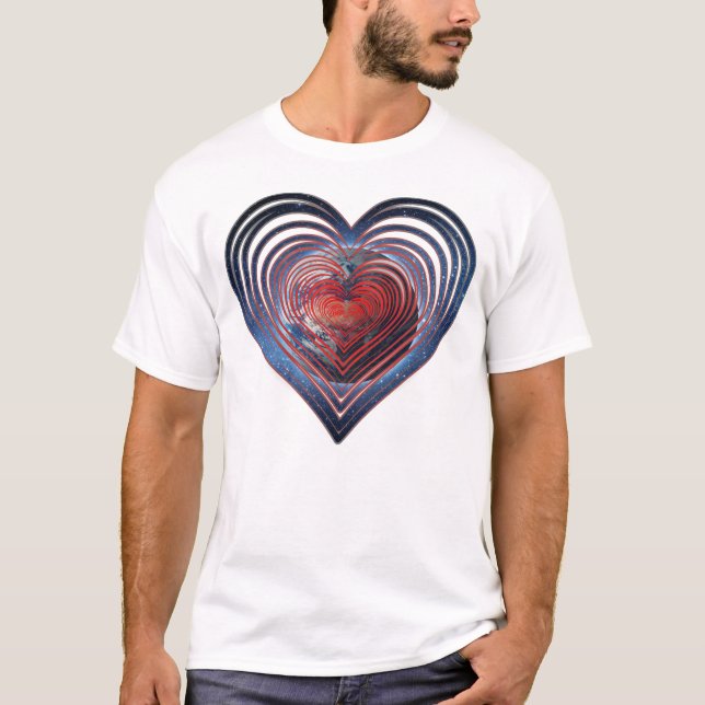 Camiseta arte de imagen de la Tierra del corazón (Anverso)