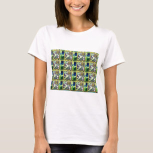 Camiseta Arte de Impresión de Mosaico Divertido Contemporán