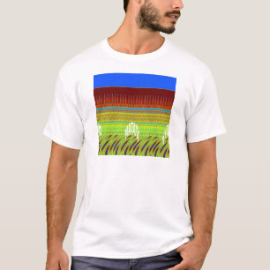 Camiseta Arte de impresión de motivo geométrico colorido