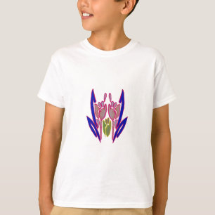 Camiseta Arte de Impresión en Acuarela de Rosa Elegante