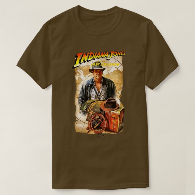 Camiseta Arte de Indiana Jones TShirt (Diseño del anverso)