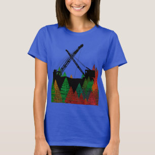 Camiseta Arte de INGENIEROS OPERATIVOS de grúa y pala del n
