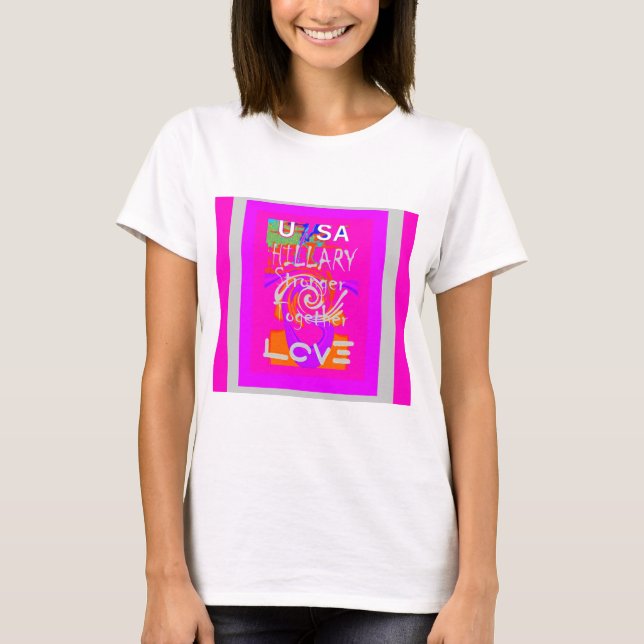 Camiseta Arte de inspiración en una colina rosa (Anverso)