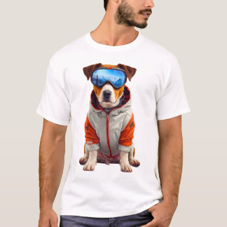 Camiseta Arte de Jack Russell Terrier Perro de Esquí – Perr