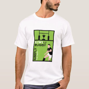 Camiseta Arte de jugadores de rugby Kiwi NZ