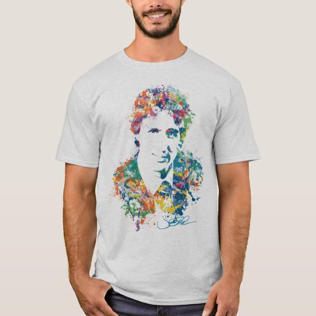 Camiseta Arte de Justin Trudeau Digital (Anverso)