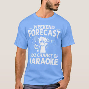 Camiseta Arte de Karaoke Cool Hombres Mujeres Micrófono de