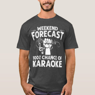 Camiseta Arte de Karaoke Cool Hombres Mujeres Micrófono de