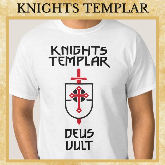 Camiseta Arte de Knights Templé Medieval Style DEUS VULT (Subido por el creador)