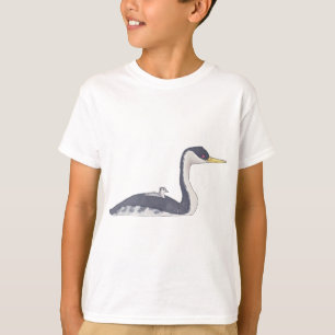 Camiseta Arte de la acuarela de Western Grebe