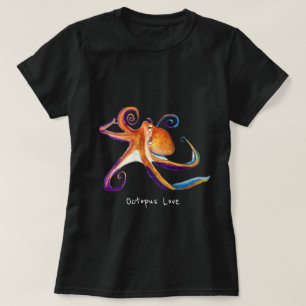 Camiseta Arte de la acuarela Octopus sealife