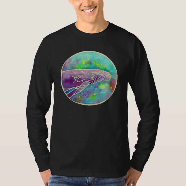 Camiseta Arte de la ballena jorobada del batik (Anverso)
