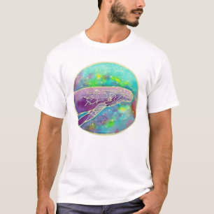 Camiseta Arte de la ballena jorobada del batik