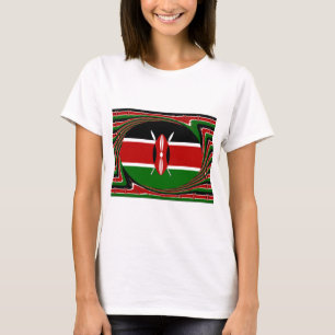 Camiseta Arte de la bandera de Kenia - Diseño patriótico y