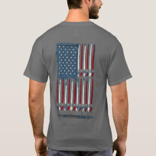 Camiseta Arte de la bandera norteamericana con detalles de 