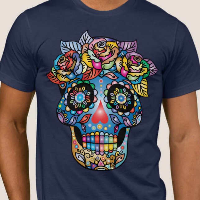 Camiseta Arte de la calavera del azúcar, Día de los Muertos (Subido por el creador)