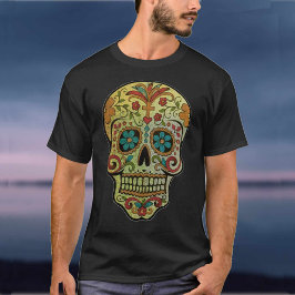 Camiseta Arte de la calavera del azúcar, Día de los Muertos